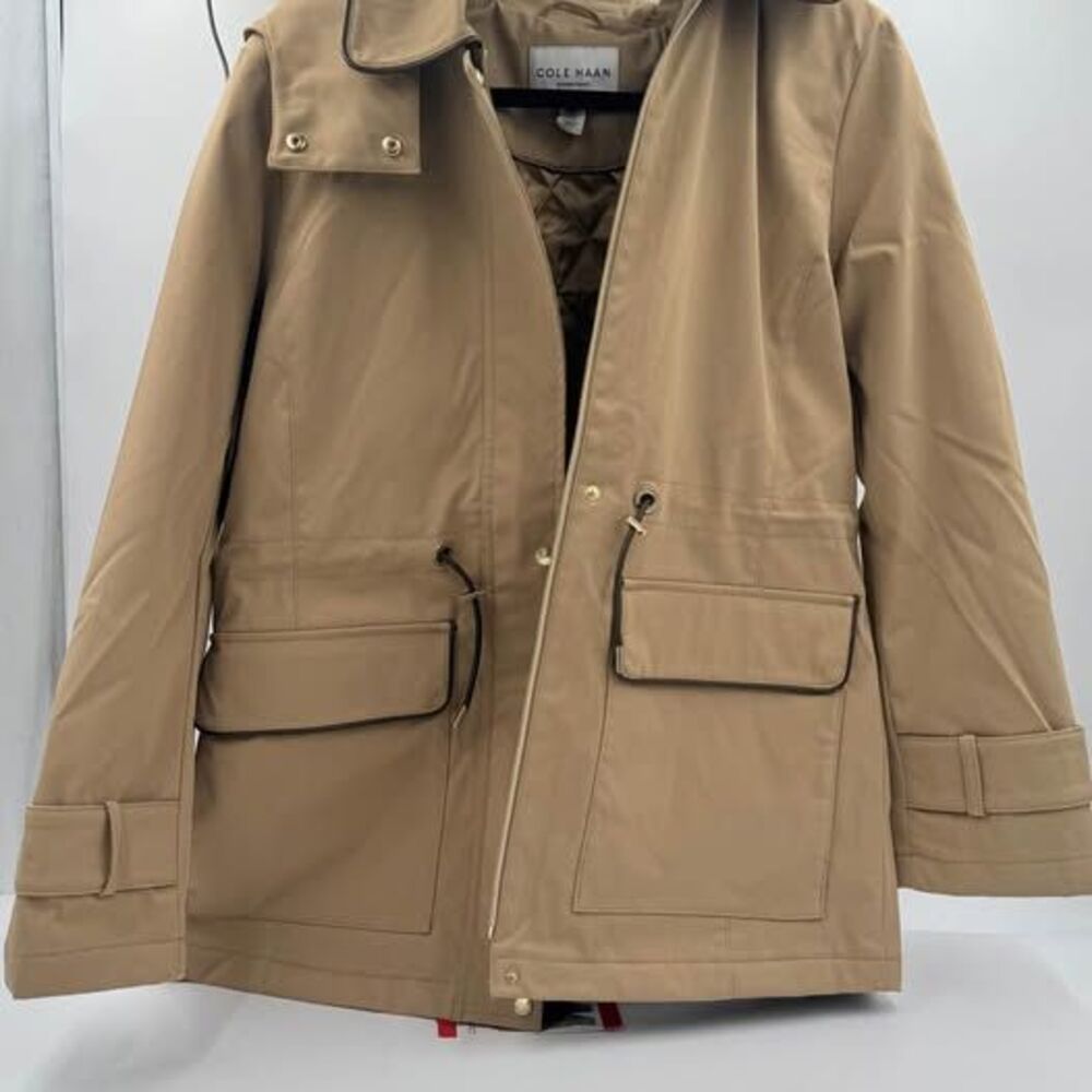 Cole Haan Signature Tan Hooded Anorak Jacket Size M